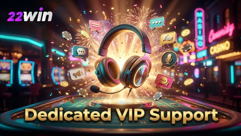 Experience prompt, dedicated VIP support for all your needs at 22WIN.