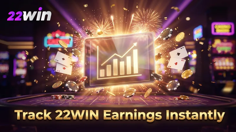 Monitor your 22WIN commissions and player activity in real-time.
