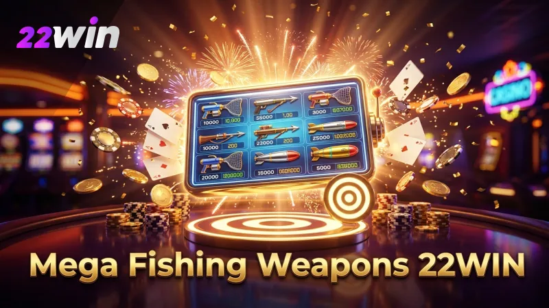 Strategic weapon choices are key to winning big in Mega Fishing.